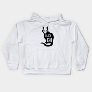 Skull and black cat Kids Hoodie